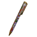Kugelschreiber Cloisonne Emaille Drachen lila violett gold 5397c
